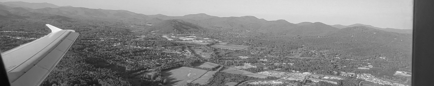 Aerial view from a plane looking over WNC